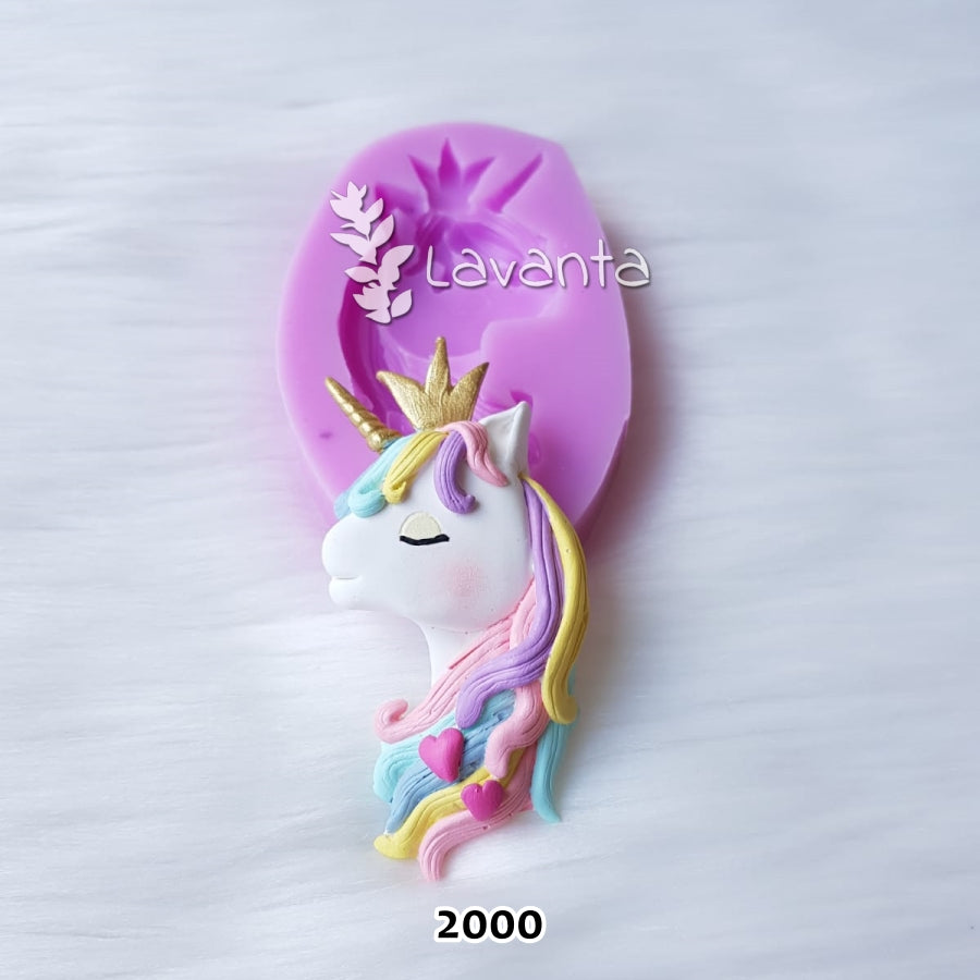 Taçlı Unicorn Silikon Kalıbı