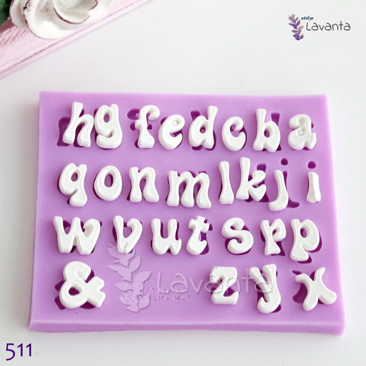 Tatlı Küçük Harfler Silikon Kalıbı