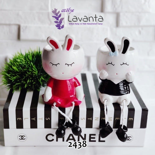 Tavşan Çift Saksı Kalıpları