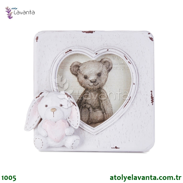 Tavşanlı Kalp Çerçeve Silikon Kalıbı