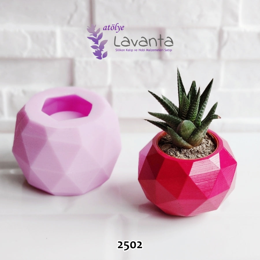 Yuvarlak Geometrik Beton Saksı Kalıbı