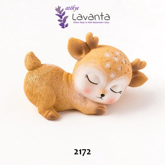 Uyuyan Bebek Geyik Silikon Kalıbı