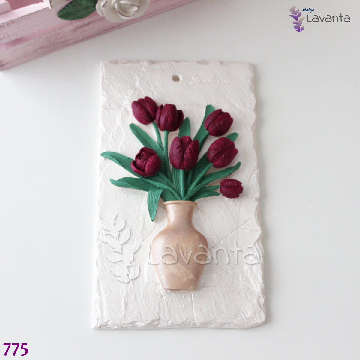 Vazoda Lale Buketi Tablo Silikon Kalıbı