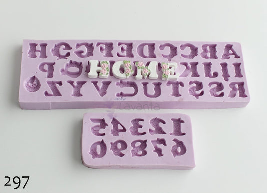 Vintage Harf ve Sayı Seti Silikon Kalıbı