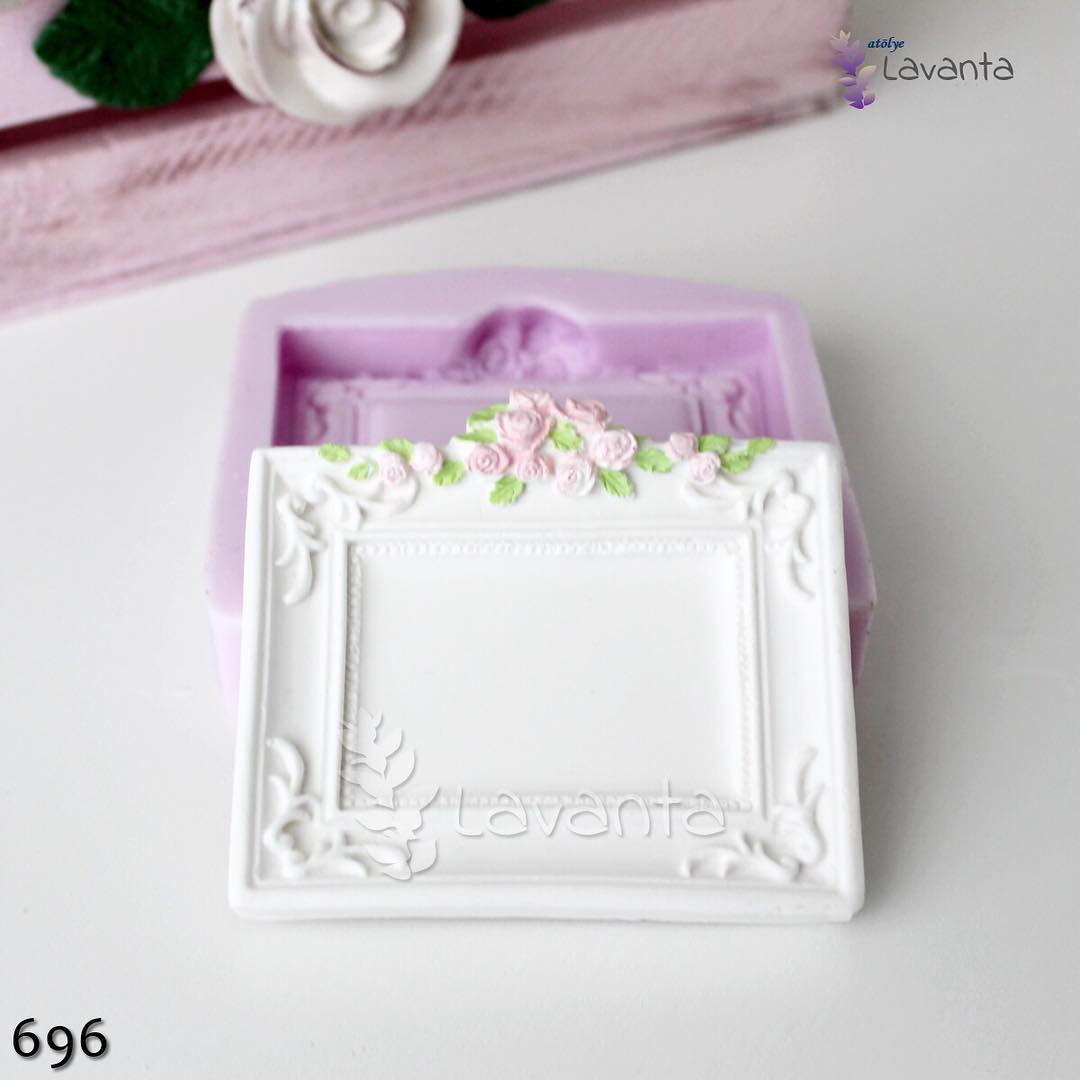 Vintage Kare Çerçeve Silikon Kalıbı