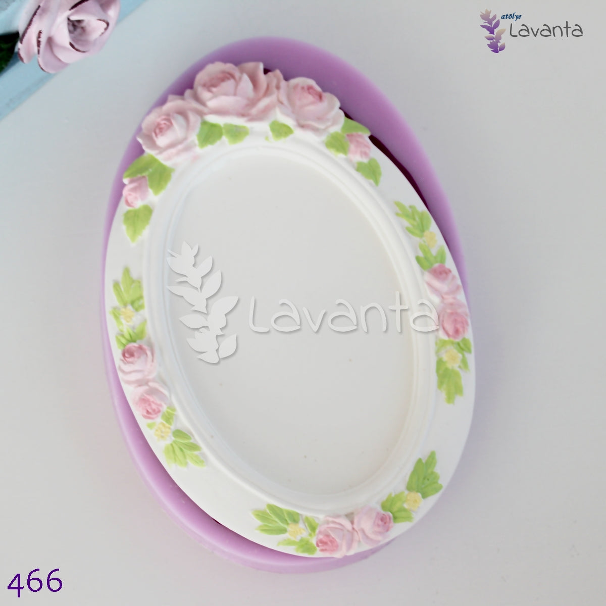 Vintage Oval Çerçeve Silikon Kalıbı