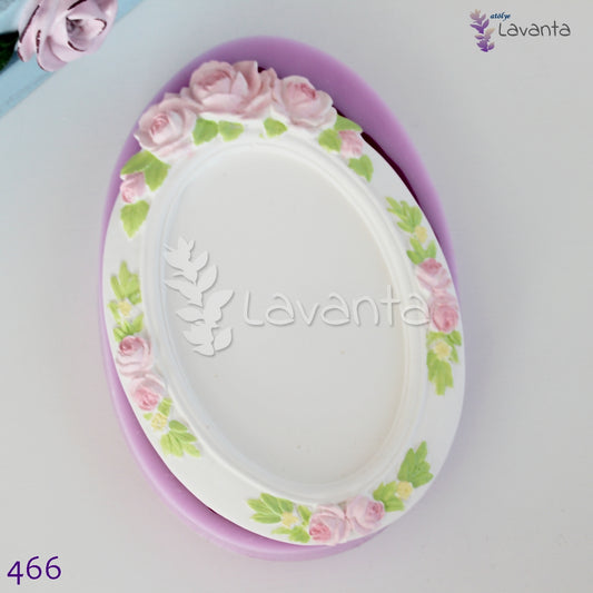 Vintage Oval Çerçeve Silikon Kalıbı