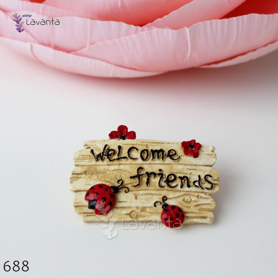 Welcome Friends Tabela Silikon Kalıbı