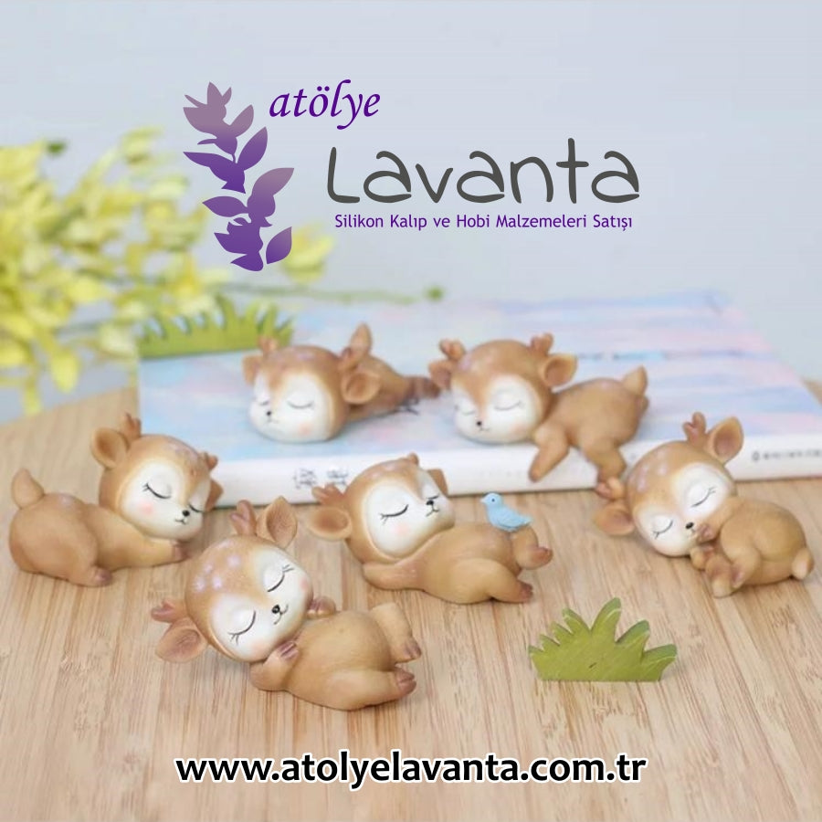 Bebek Geyik Altılı Set Silikon Kalıpları