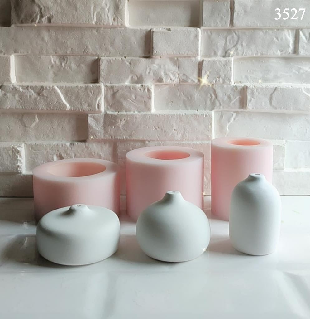 3'lü Vazo - Tütsülük Set Silikon Kalıpları