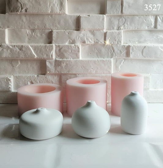 3'lü Vazo - Tütsülük Set Silikon Kalıpları