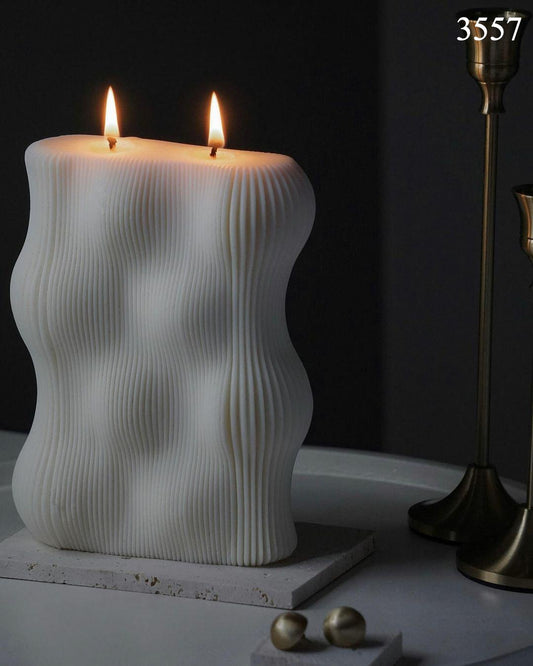 Düzensiz Çizgili Büyük Silikon Mum Kalıbı