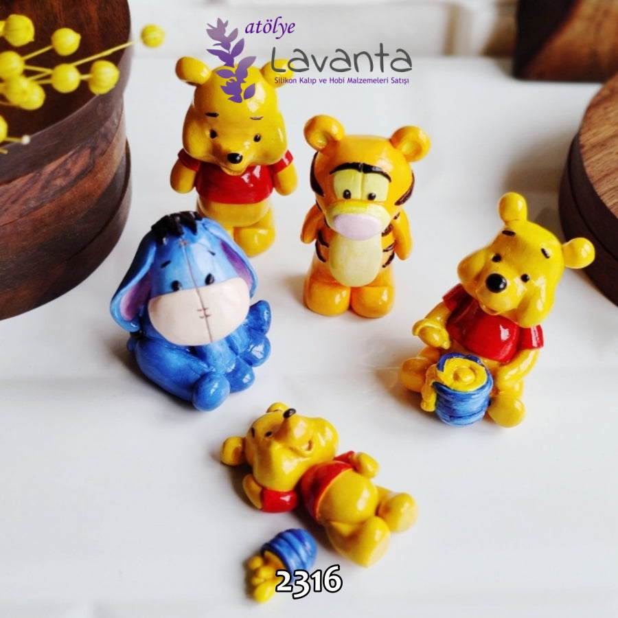 Winnie The Pooh Seti Silikon Kalıpları