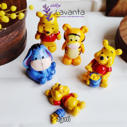 Winnie The Pooh Seti Silikon Kalıpları