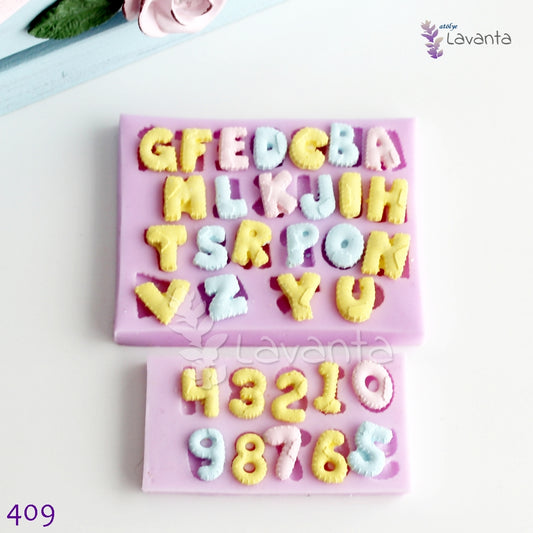 Yamalı Harf ve Rakam Seti Silikon Kalıbı