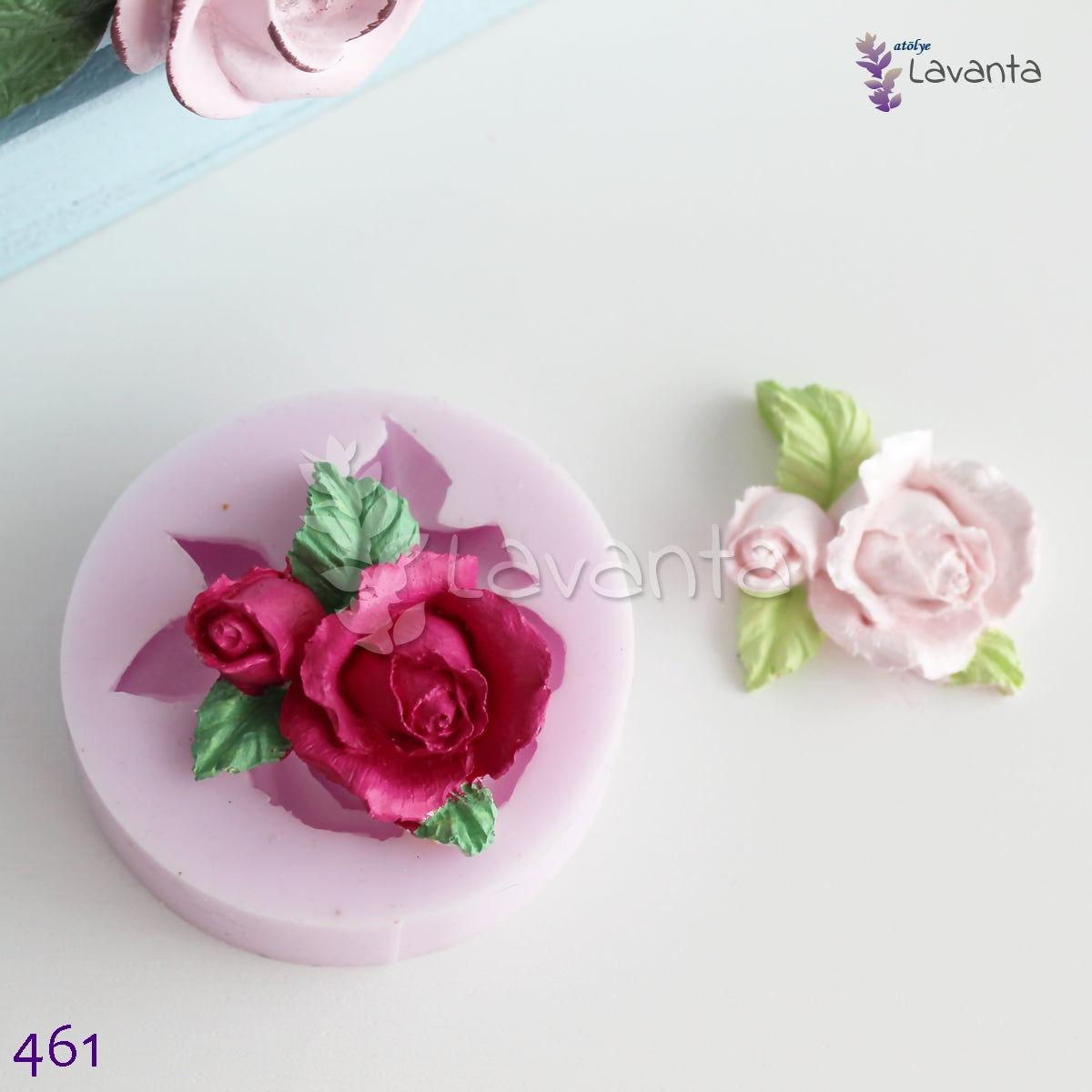 Yan Gül Silikon Kalıbı