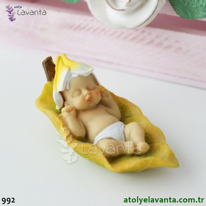 Yaprak İçinde Uyuyan Bebek Silikon Kalıbı