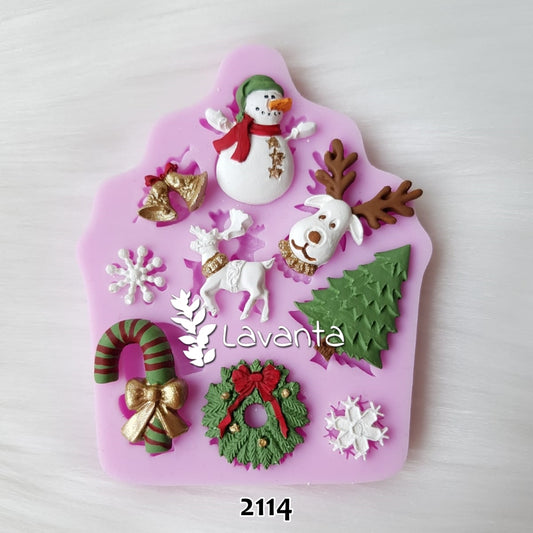 Yılbaşı Objeleri Kolaj Silikon Kalıbı