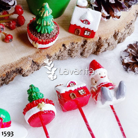 Yılbaşı Saksı Süsü Silikon Kalıbı