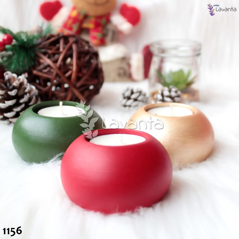 Yılbaşı Top Mumluk Silikon Kalıbı