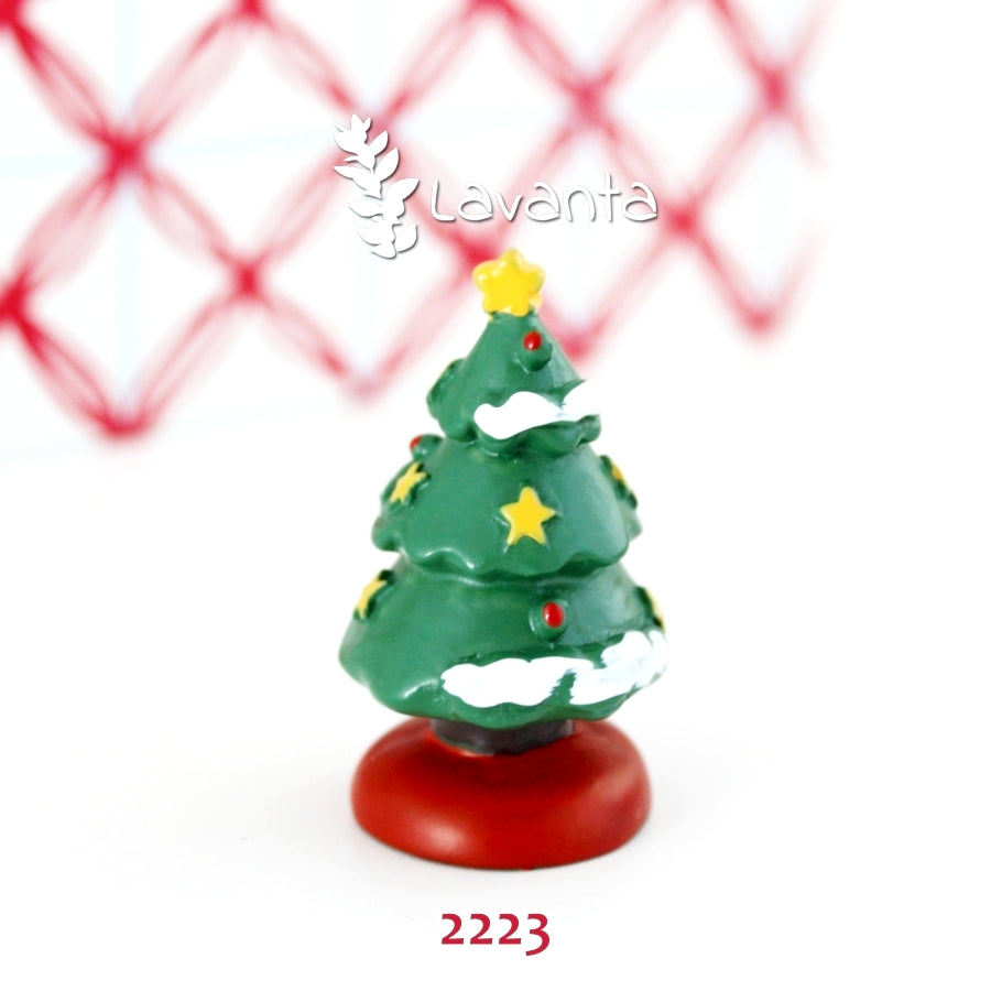 Yıldızlı Yılbaşı Süslü Çam Ağacı Silikon Kalıbı