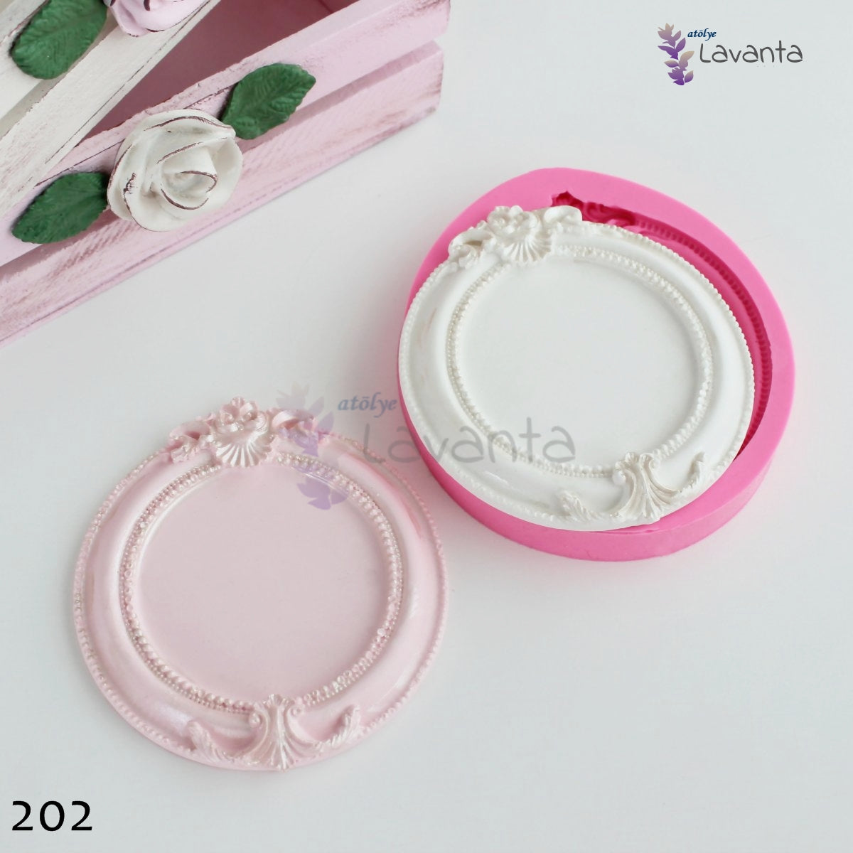 Yuvarlak Vintage Çerçeve Silikon Kalıbı