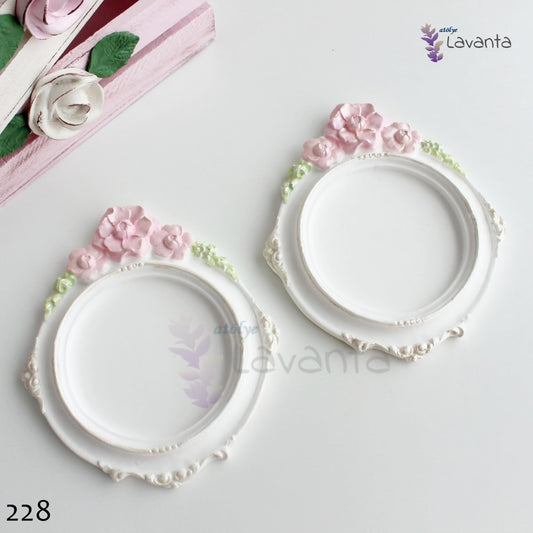 Yuvarlak Çiçekli Çerçeve Silikon Kalıbı