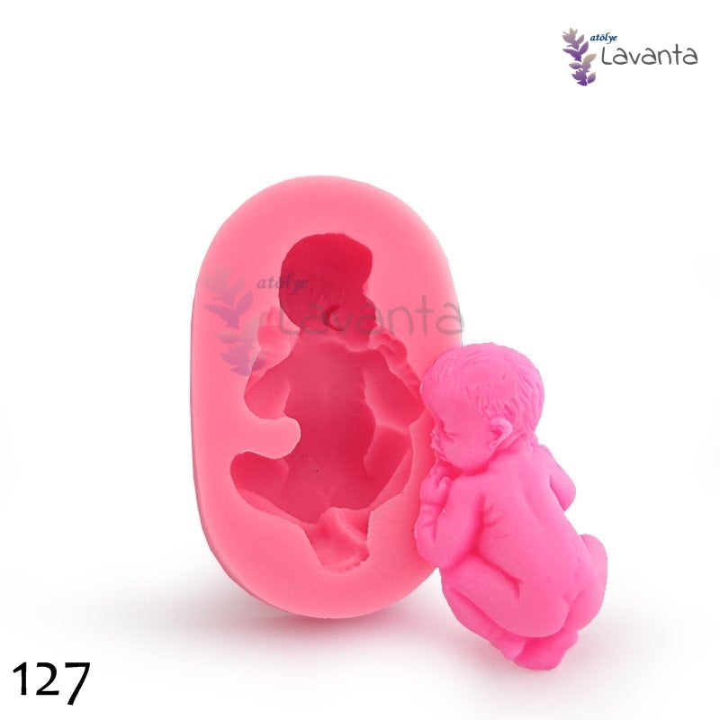 Yüzüstü Yatan Bebek Silikon Kalıbı