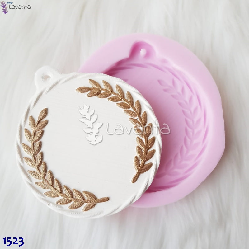 Zeytindalı Yuvarlak Tabanlık Silikon Kalıbı