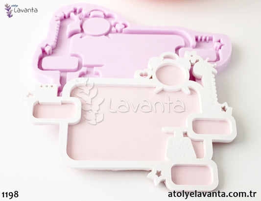 Zürafalı Doğum Panosu Silikon Kalıbı