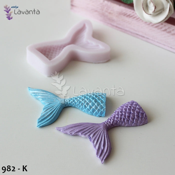 Balık Kuyruğu Orta Boy Silikon Kalıbı