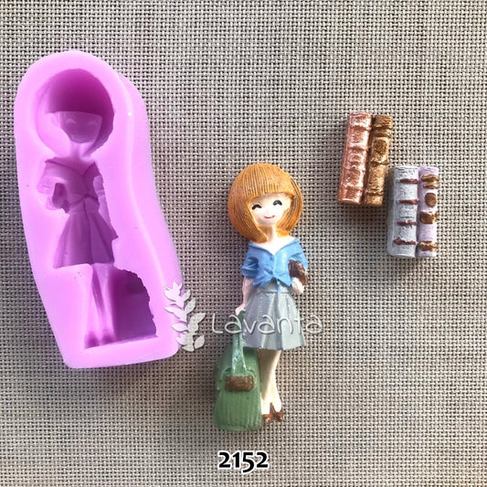 Çantalı Kızlar Pano Kokulu Taş Kalıbı