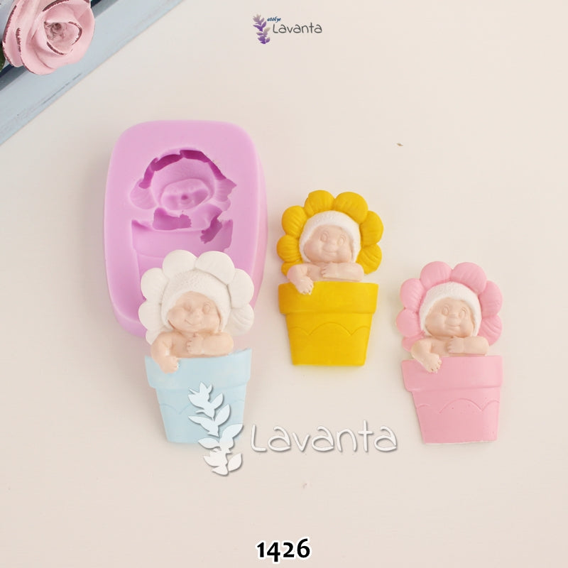 Çiçek Bebek Silikon Kalıbı