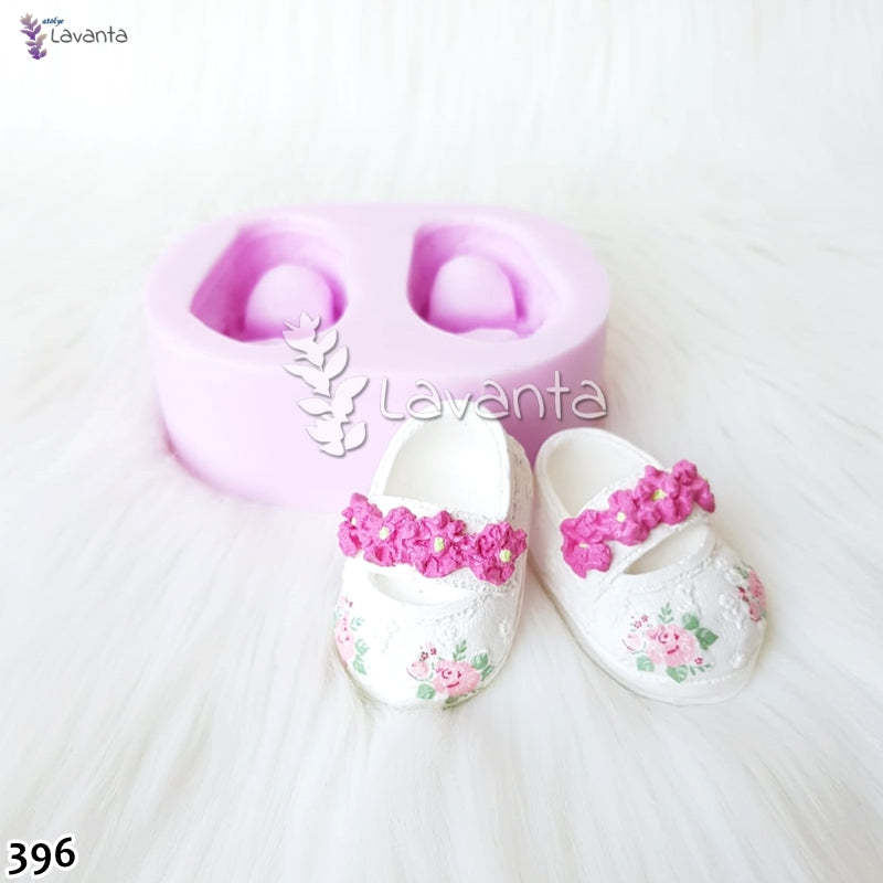Çiçekli Kız Pabuç Silikon Kalıbı