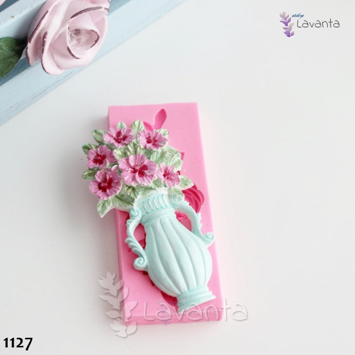 Çiçekli Vazo Silikon Kalıbı