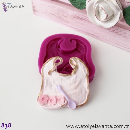 Çiçekli Mama Önlüğü Silikon Kalıbı