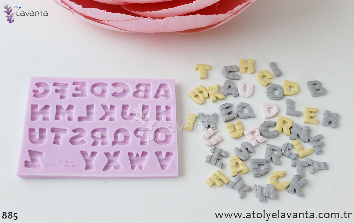 Çizgili Harfler Silikon Kalıbı