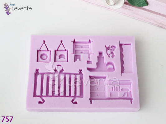 Çoklu Çocuk Odası Takımı Silikon Kalıbı