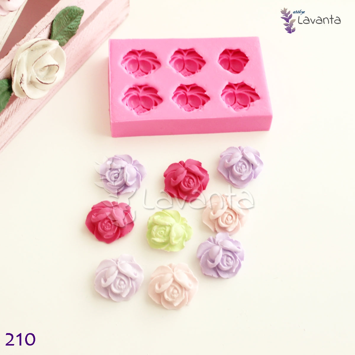 Çoklu Yan Güller Silikon Kalıbı