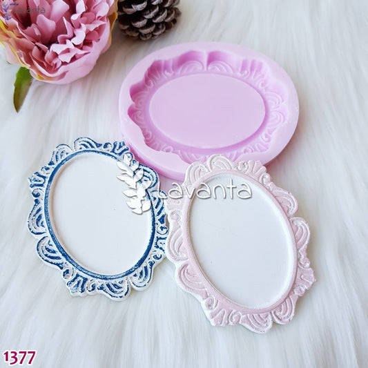 Dalgalı Oval Çerçeve Silikon Kalıbı