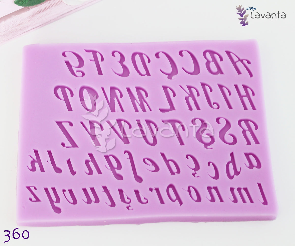 Elyazısı Büyük ve Küçük Harfler Silikon Kalıbı