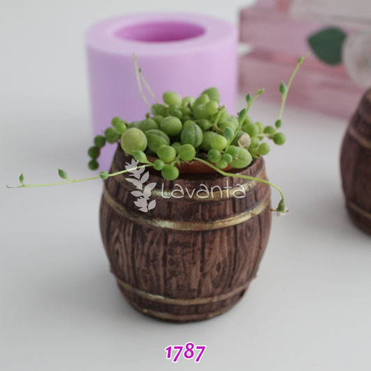 Fıçı Saksı Silikon Kalıbı