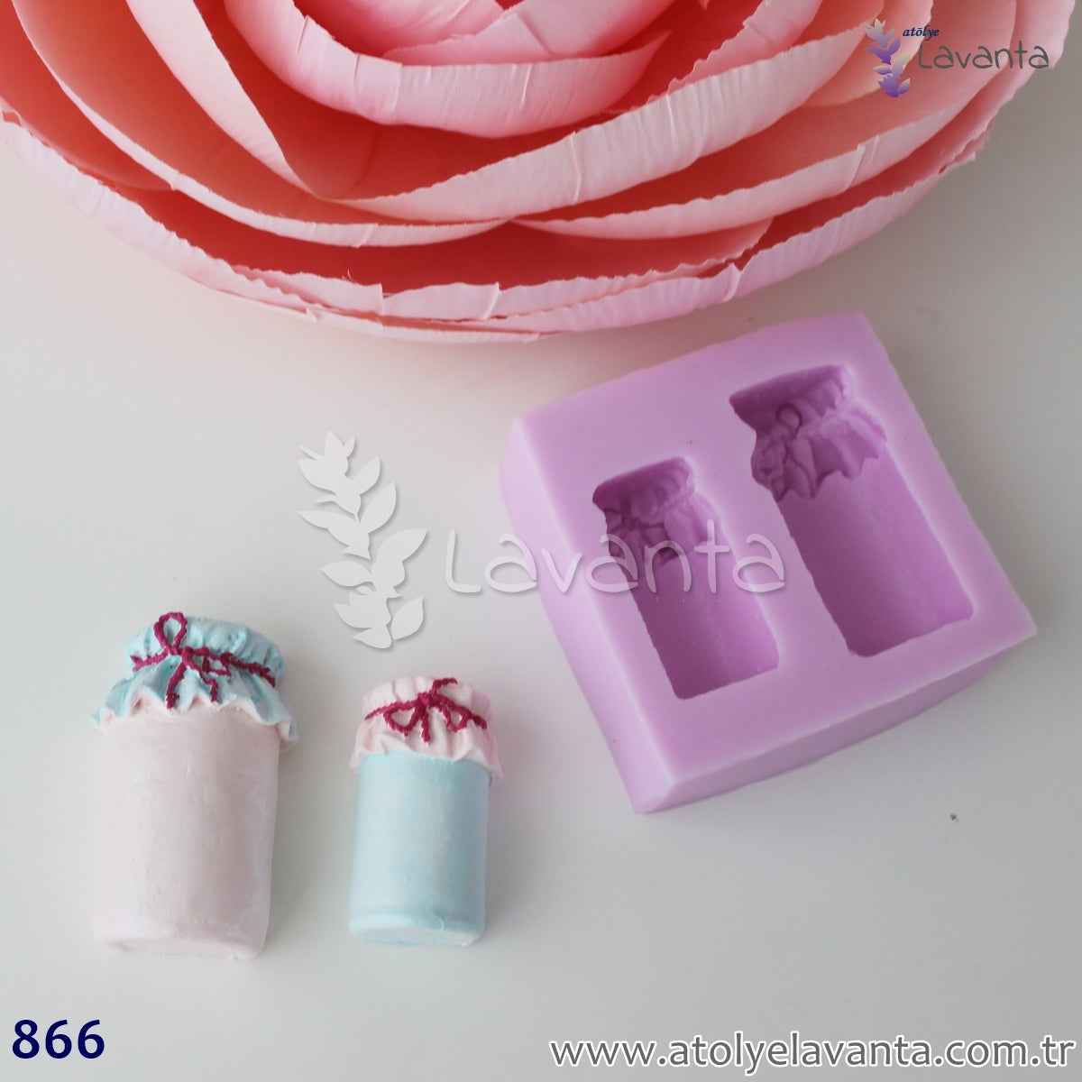 İkili Büyük Kavanoz Silikon Kalıbı