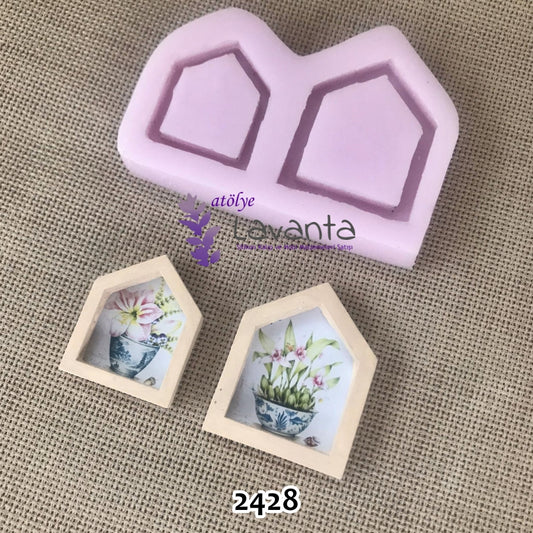 İkili Ev Minyatür Çerçeve Kalıbı