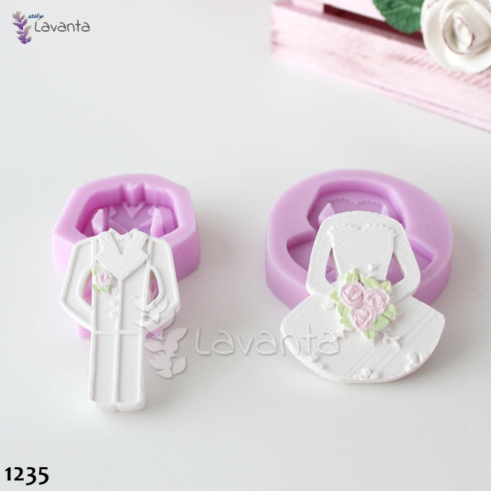 İkili Gelin Damat Silikon Kalıbı