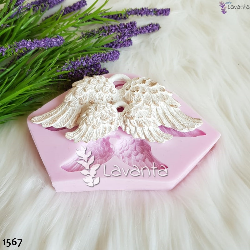 İkili Kanat Kokulu Taş Silikon Kalıbı