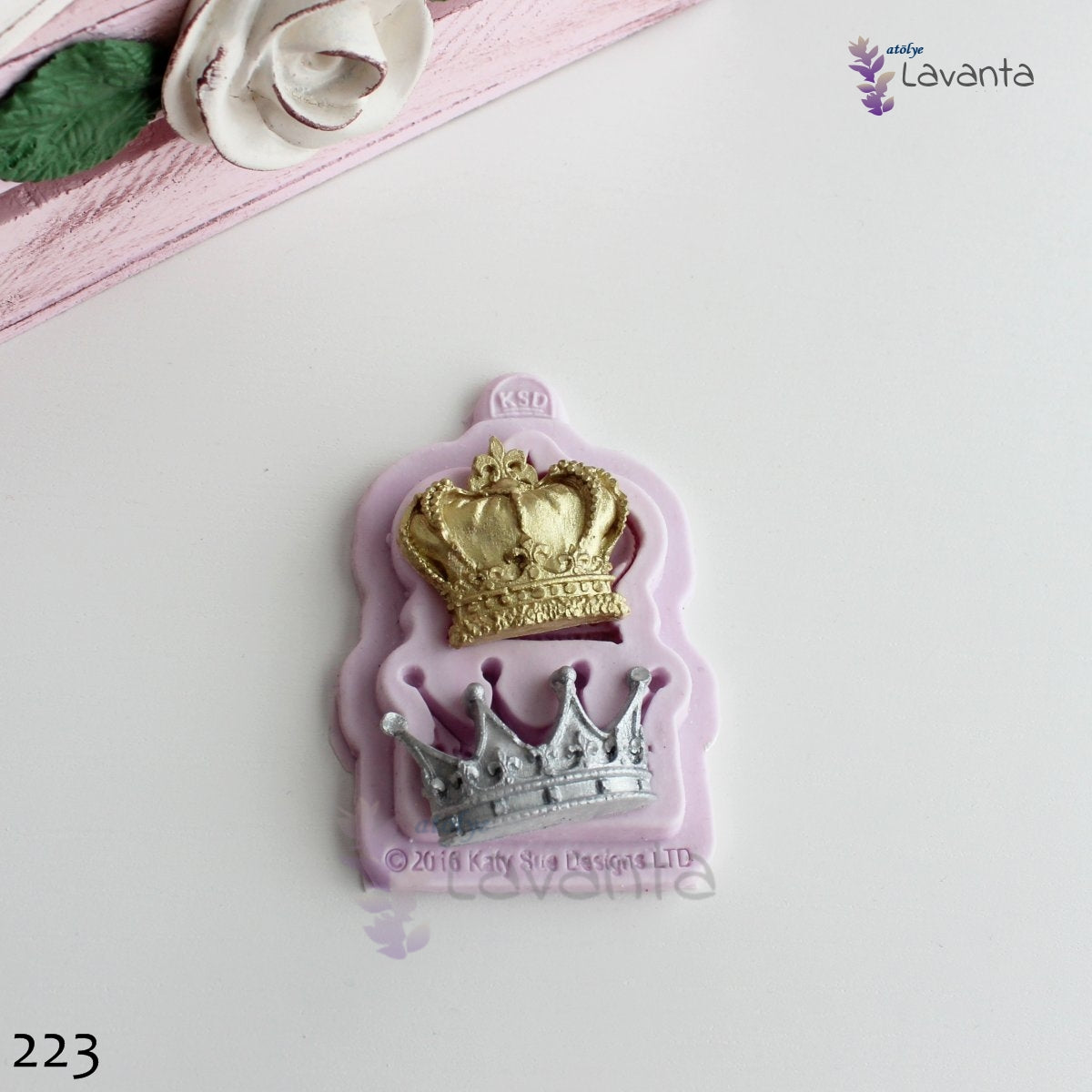 İkili Kral ve Kraliçe Tacı Silikon Kalıbı