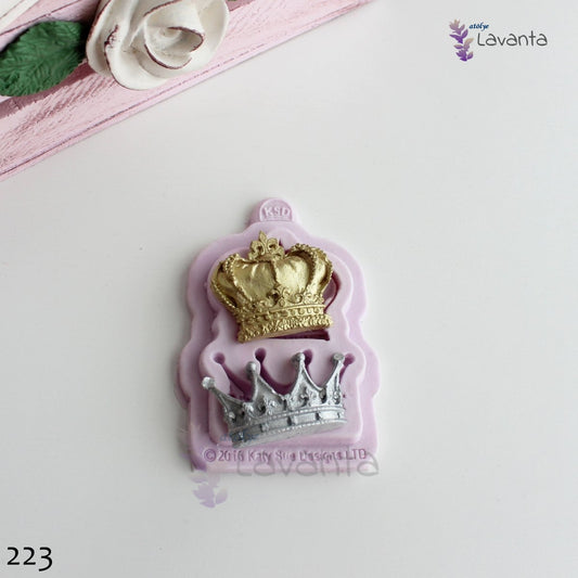 İkili Kral ve Kraliçe Tacı Silikon Kalıbı