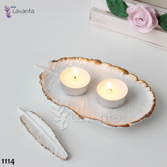 İkili Tüy Tabak Silikon Kalıbı