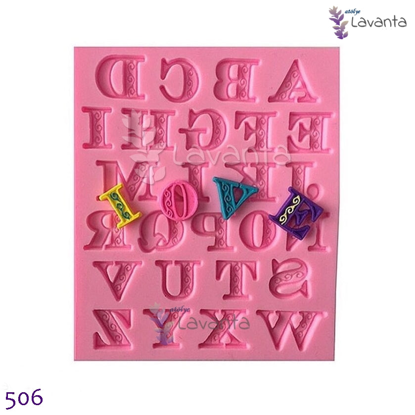 İşlemeli Harf Silikon Kalıbı